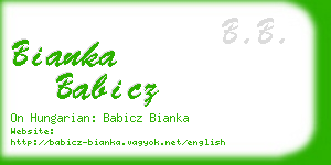 bianka babicz business card